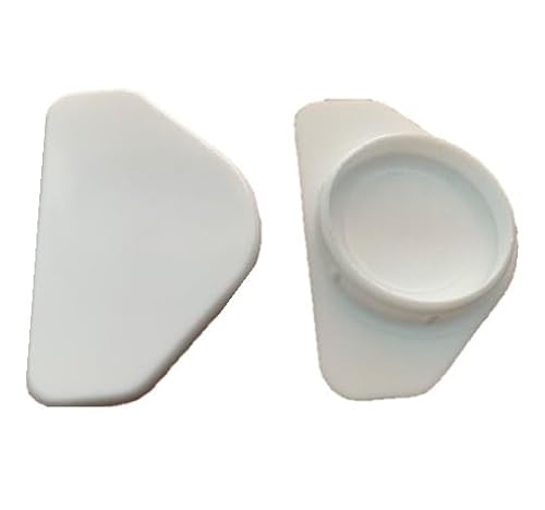 Weiße Flügelscharnier- und Schraubenloch-Abdeckkappen – Küchenschränke/Schranktüren (4 x weiße Flügelscharnierlochkappen) von SCARFELL