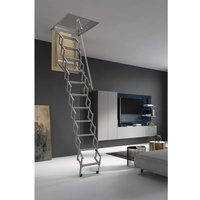 Einziehbare Leiter Mit Pantograph Für Dachboden 70x70 H300 Aus Stahl Scari Panto von SCARI