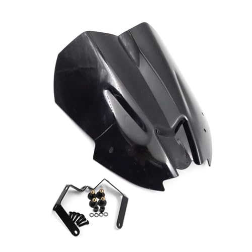 Für MT-09 MT 09 2024- Motorrad Frontscheibe Windschutzscheibe Deflektor Motorrad Windschutzscheibe(Schwarz) von SCARXUSV