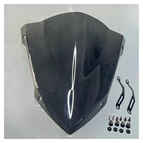 Für MT25 MT03 MT-25 MT-03 2020-2024 Motorrad Windschutzscheibe Deflektor Motorrad Windschutzscheibe(Schwarz) von SCARXUSV