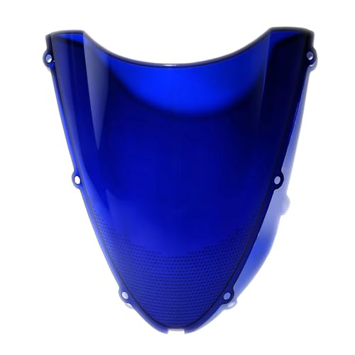 Für Ninja ZX6R ZX636 ZX10R 2005-2008 Motorrad Windschild Motorrad Windschutzscheibe(BLAU) von SCARXUSV