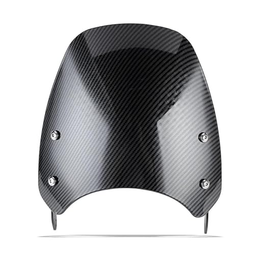 Für Triumph Für Bonneville T100 T120 T 100 Für Thruxton 900 Motorrad Windschutzscheibe Windschild Motorrad Windschutzscheibe(Kohlefaser-Look) von SCARXUSV