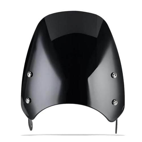 Für Triumph Für Thruxton 900 Für Bonneville T100 T120 Motorrad Windschutzscheibenverkleidung Windschotter Motorrad Windschutzscheibe(Schwarz) von SCARXUSV