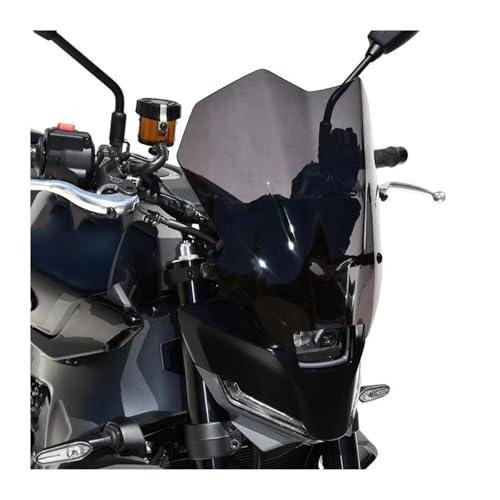 Für Yamaha MT09 MT-09 MT 09 2024- Motorrad Windschild Vorne Motorrad Windschutzscheibe(Transparently black) von SCARXUSV