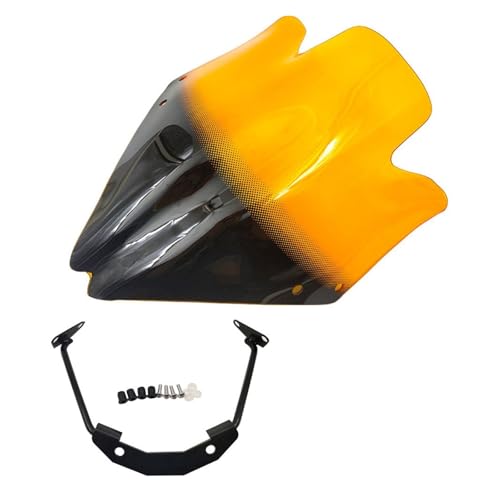 Für Z750 Z750R 2007 2008-2012 Motorrad Windschutzscheibe Deflektor Motorrad Windschutzscheibe(Orange) von SCARXUSV