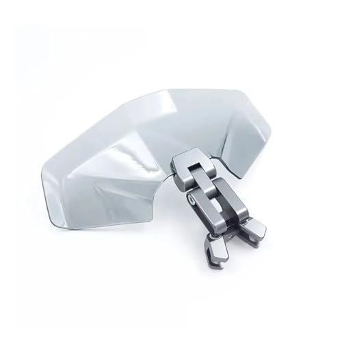 Motorrad Windschutzscheibe Deflektor Einstellbare Erhöhung Verlängerung Für Benelli TRK502X TRK552X TRK702X Motorrad Windschutzscheibe(GRAU) von SCARXUSV