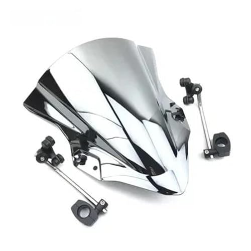 Motorrad Windschutzscheibe Verstellbare Halterung Bildschirm Für MT125 FZ FZ1 FZ6 FZ8 FZ8N XJ6 MT-01 MT03 MT07 MT 2013 Motorrad Windschutzscheibe(Chrom) von SCARXUSV