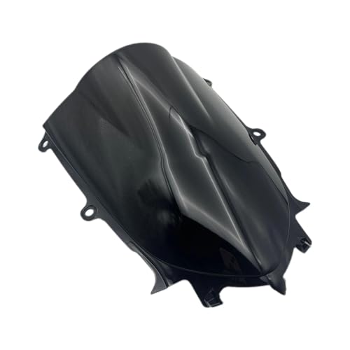 Motorrad Windschutzscheibe Windschild Für YZF600 R6 R7 YZF-R6 YZF-R7 2017-2024 Motorrad Windschutzscheibe(Schwarz) von SCARXUSV