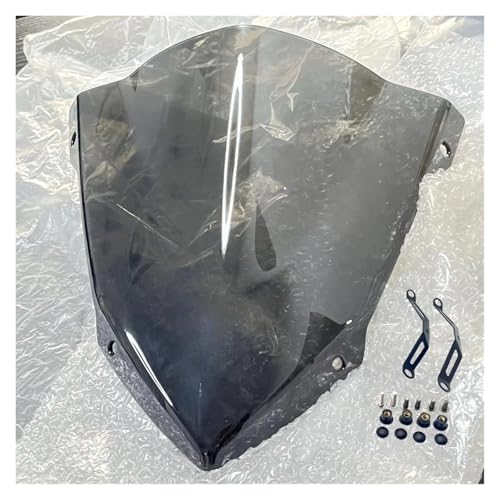Motorrad Windschutzscheibe Windschild Windschotter Bildschirm Schild Für MT25 MT03 MT-25 MT-03 2021-2024 Motorrad Windschutzscheibe(Transparentes Grau) von SCARXUSV