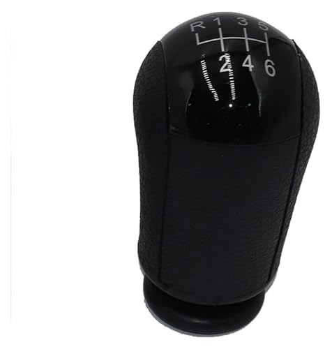 Manuell Schaltknauf Kompatibel mit Ford Kompatibel mit Transit Van MK7 2006-2013 Auto 5 6 Gang Schaltknauf Hebel Stick Kopf Griff Gaitor Boot Cover(Black 6 Speed) von SCBSTKBGGW