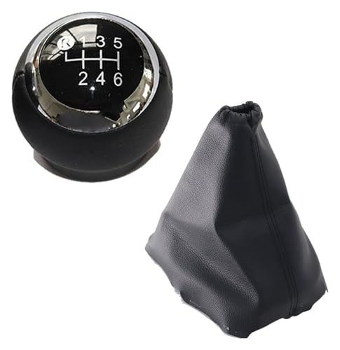 Manuell Schaltknauf Kompatibel mit TOYOTA Kompatibel mit AURIS 2007-2011 5 6 Geschwindigkeit Auto Shift Schaltknauf Hebel Gaitor Boot Abdeckung(6 Speed Black Set) von SCBSTKBGGW