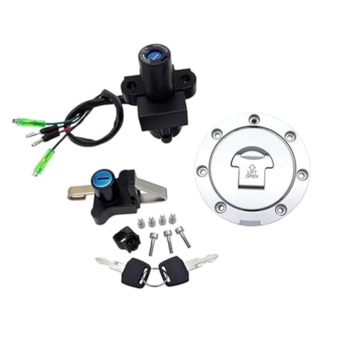Motorrad Zündschalter Für NSR125 Für NSR 125 1993-2004 Motorrad Zündschalter Mit 4 Drähten Sitzschloss Tankdeckelschlüsselsatz Schraube 1 Satz von SCBSTKBGGW