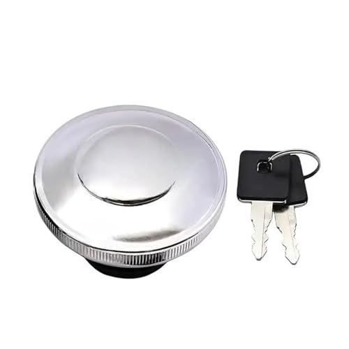 Motorrad Zündschalter Für Sportster 883 XL 883 1995-2003 Motorrad Zündschloss Sperren Kraftstoff Gas Kappe Abdeckung(Fuel Cap Silver) von SCBSTKBGGW