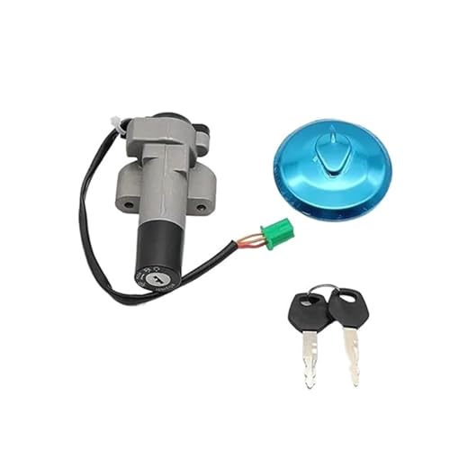 Motorrad Zündschalter Für Suzuki Für GN125-2F Für GN 125cc 3 Drähte Motorrad Zündschloss Sperrschlüssel Tankdeckel Kraftstoff Gas Abdeckung von SCBSTKBGGW