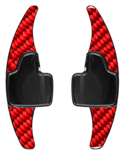 Stücke Lenkrad Schaltwippen Für EcoSport 2018-2023 Auto Lenkrad Schaltwippe Getriebe Shifter Erweiterung Extenr(Carbon Fiber Red) von SCBSTKBGGW