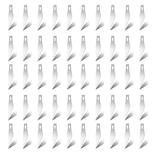 100 Stück Bastelmesser Klingen, Hobbymesser Set Skalpell Ersatzklingen Cuttermesser Carving Craft Messer Set für Bastelarbeiten Modellbau Carving DIY Art Work Cutting von SCDZY