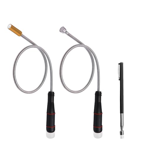 3 PCS Magnetheber Magnetstabgreifer, Teleskop Magnetstab Magnetgreifer Flexibler Stabmagnet Stark Teleskopmagnet Ausziehbar Schwanenhals Magnet Teleskopstab von SCDZY