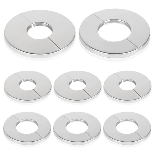 8 Stück Heizungsrohr Rosette, 24MM/28MM Wasserhahn Rosetten für Heizkörperrohre Abdeckrosetten für Heizungsrohre Abdeckung Rohrabdeckung Rohrmanschetten Heizkörper Edelstahl von SCDZY