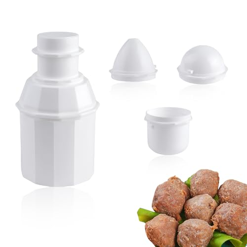 Arancini Maker, 3-IN-1 Onigiri Form Mehrzweck Reisbällchenform Set Onigiri Maker Sushi Form Fleischbällchen Former, Arancinis-Macher für Reisbällchen Frittierte Fleischbällchen (Zylinder+Kegel+Runde) von SCDZY