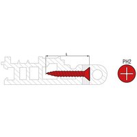 Scell-it - Box 1000 Schrauben pvc plast Senkkopf weiß 4.2 x 25 mm - PH2 - PVCPW42025 von SCELL-IT