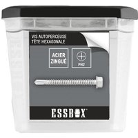 Scell-it - essbox Selbstbohrende Schraube - weiß verzinkt - Sechskantkopf - Ø4,5 mm x 25 mm - Packung mit 500 Stück - EX-94704148025 von SCELL-IT