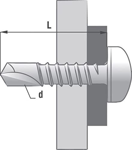 TCQ48016 TCQ SCELL-IT Stahlschrauben, 4,8 x 16 mm, SQ2, 500 Stück von Scell-it