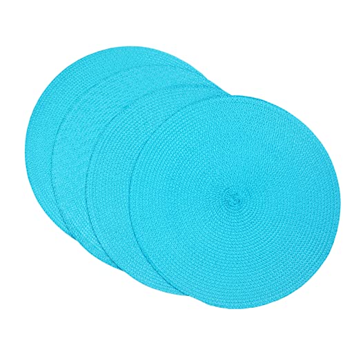 SCF2017 Runde Plastik Tischsets 38CM, Himmelblau, 4er Set von SCF2017