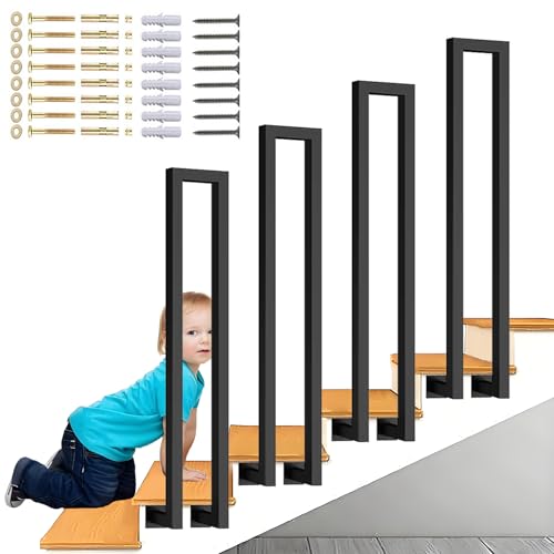 Treppengeländer U-förmige Innen- oder Outdoor-Dachboden Dekorative Handläufe Treppe Handläufe für Villen, Balkonen, Flure, Wohnungen leicht zu versammeln (110cm) von SCGSJZH
