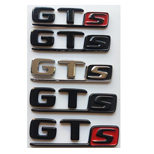 SCHAAN Chrom, matt, glänzend, Schwarze Buchstaben, Kofferraumabzeichen, Embleme, Aufkleber, passend for Mercedes Benz X290 C190 R190 AMG GT Autoaufkleber (Size : Gloss Black(All)) von SCHAAN