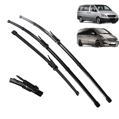 SCHAAN Scheibenwischer Teile Für Mercedes-Benz Für Vito Für Viano W639 2011 2012 2013 2014 Wischer Vorne Hinten Wischerblätter Set Windschutzscheibe Windschutzscheibe 28"26" 15" von SCHAAN