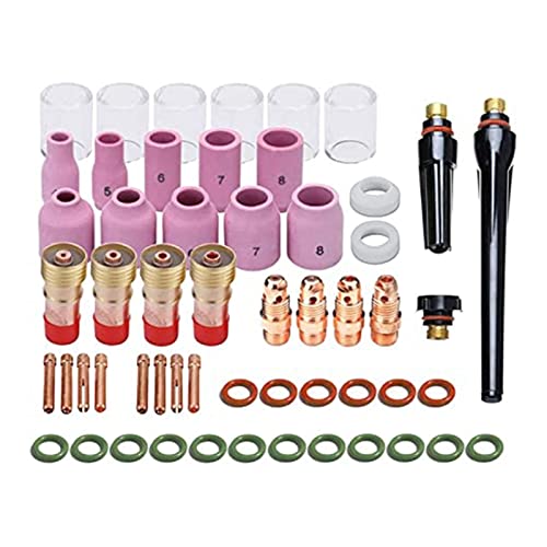 SCHAAN Teig Schweißen Zubehör-Kit Chuck Body Glass Cup Aluminium Düse Coarse Tone Objektiv 10 Cup-Kit for TIG WP Schweißdüsen von SCHAAN