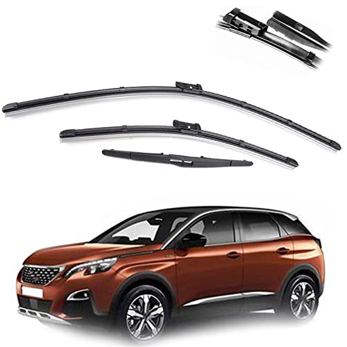 Scheibenwischer Teile 3 Stücke Auto Frontscheibe Scheibenwischerblätter Set Für Peugeot 3008 MK2 2017 2018 2019 2020 2021 Scheibenwischer 28"+ 16" + 12" von SCHAAN
