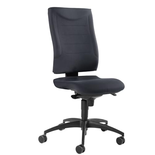 SCHÄFER SHOP Bürostuhl ohne Armlehnen, Arbeitsstuhl, ergonomischer Schreibtischstuhl, anthrazit, Drehstuhl mit Rollen, Office/Desk/Gaming Chair, 110 kg belastbar, fürs Arbeitszimmer, Homeoffice von SCHÄFER SHOP