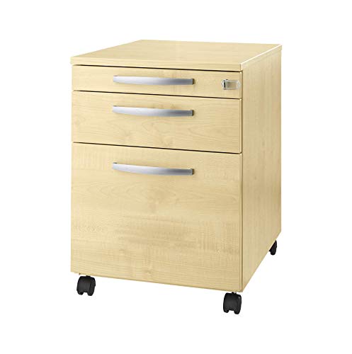 SCHÄFER SHOP Select Rollcontainer Login, 1 Hängeregisterauszug, 1 Utensilienauszug, 1 Schublade, abschließbar, Holz, B 431 x T 580 x H 595 mm, Ahorn/Ahorn Aktenschrank - 111765 von SCHÄFER SHOP