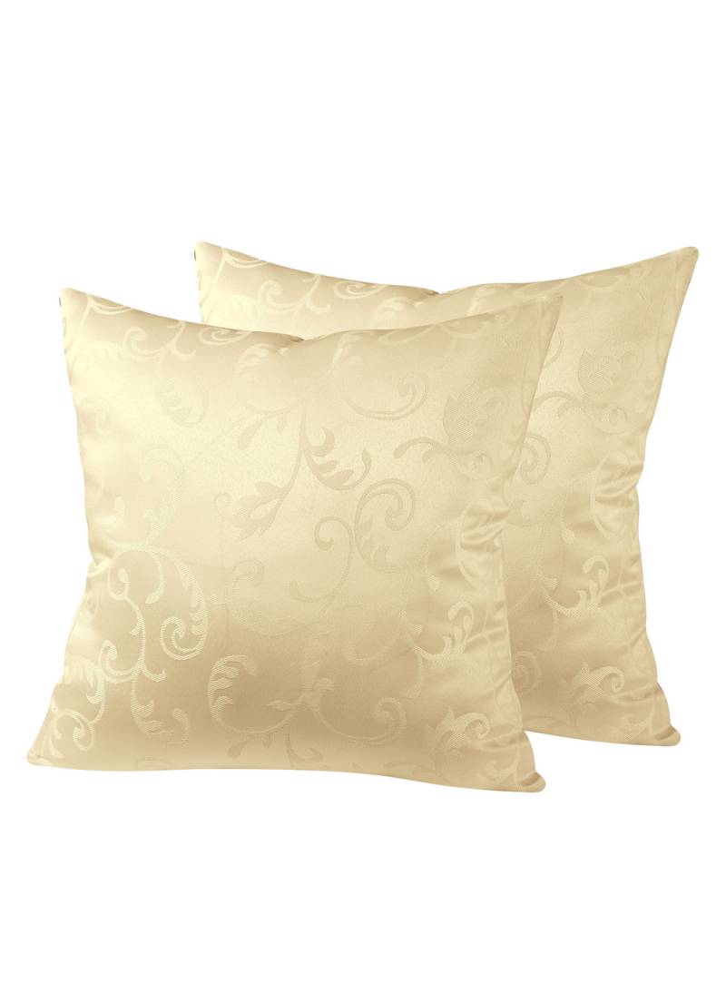 Pflegeleichte Tischdekoration für drinnen und draußen, Größe 404 (2er-Set Kissenbezüge, 40/40 cm), Beige von SCHÄFER