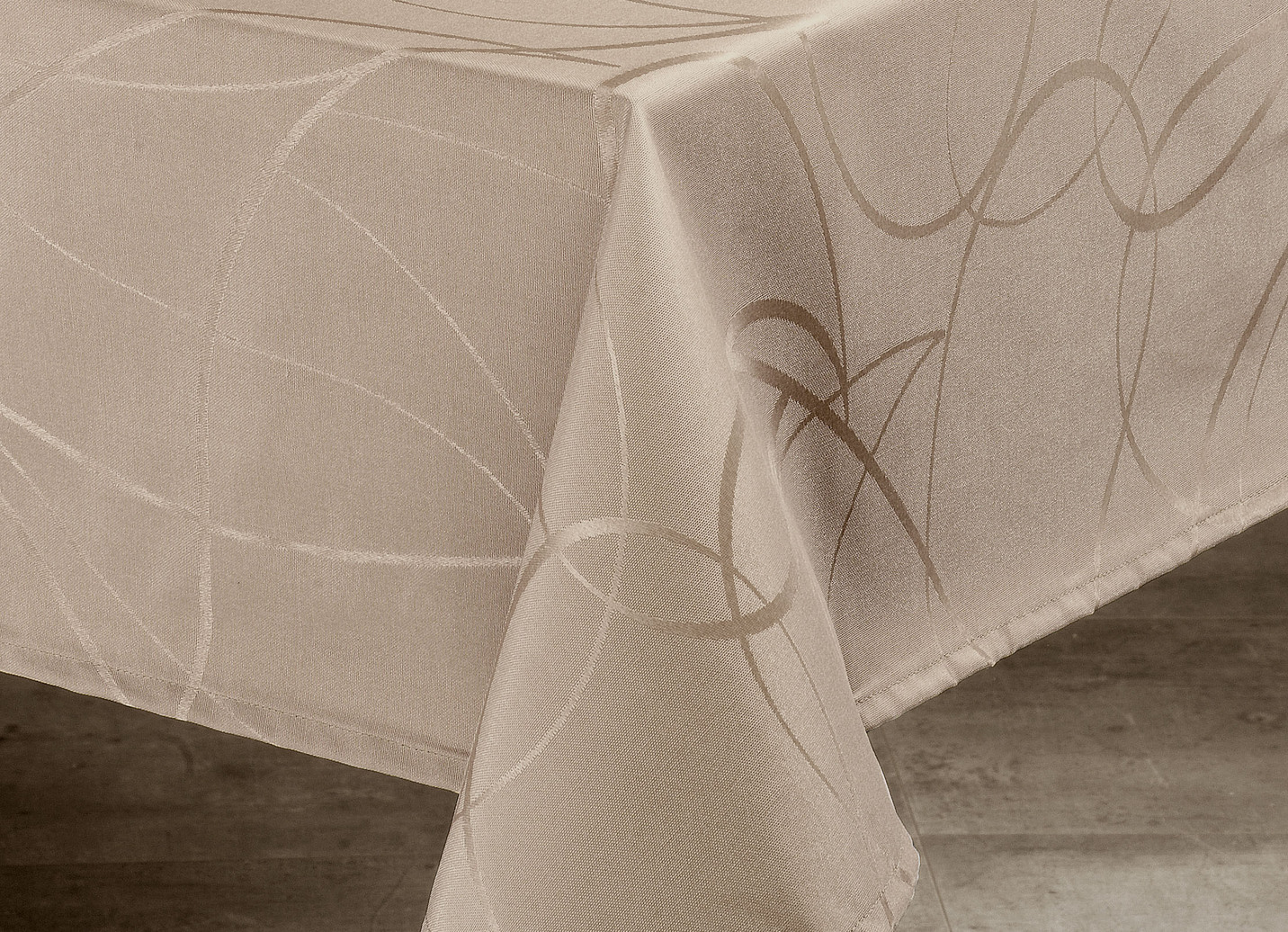 Tisch- und Raumdekoration mit Fleckschutzversiegelung, Größe 150 (Tischdecke, 130/220 cm), Karamell von BADER