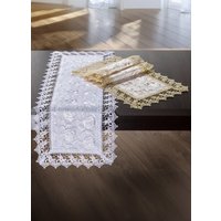 Tisch- und Raumdekoration mit Macramé-Spitzenbordüre von SCHÄFER