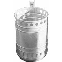 Abfallbehälter montiert mit Standpfosten Ø60x1300mm 35l Volumen beschichtet in DB703 - Schake von SCHAKE