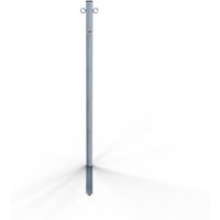 Schake Absperrpfosten aus Stahlrohr verzinkt Ø42x2,5mm mit Kunststoffkappe 900mm Überflur zum Einschlagen mit 2 Ösen Schake Absperrpfosten aus Stahlrohr verzinkt Ø42x2,5mm mit Kunststoffkappe 900mm Überflur zum Einschlagen mit 2 Ösen von SCHAKE