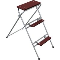 Schake Arbeitstritt mit 3 Stufen, braun lackiert 1,0x1,2m von SCHAKE