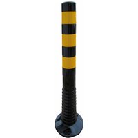 Schake Flexipfosten Ø80mm in schwarz mit gelb reflektierenden Streifen und Dübelbefestigung aus PUR 750mm hoch Schake Flexipfosten Ø80mm in schwarz mit gelb reflektierenden Streifen und Dübelbefestigung aus PUR 750mm hoch von SCHAKE