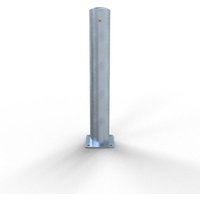 Schake Stahlrohrpoller ortsfest aus Stahlrohr verzinkt Ø152x3,2mm zum Aufdübeln 1000mm Gesamtlänge von SCHAKE