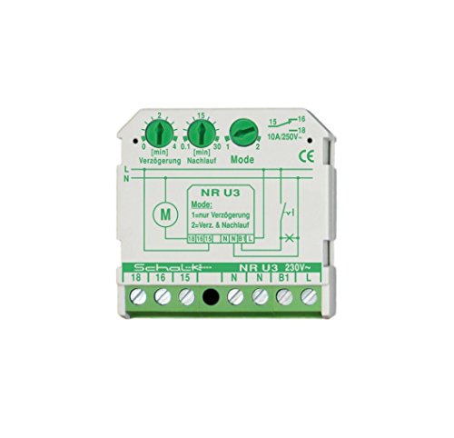 Schalk Nachlaufrelais UP mit Einschaltverzöger NR U3 230V AC von Schalk