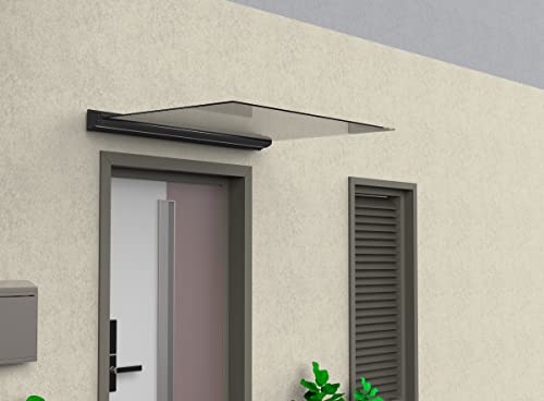 SCHARTEC Glas Vordach B1400 Hochwertige Haustür Überdachung Glasvordach Haustürvordach freitragend Aluminium von Schartec