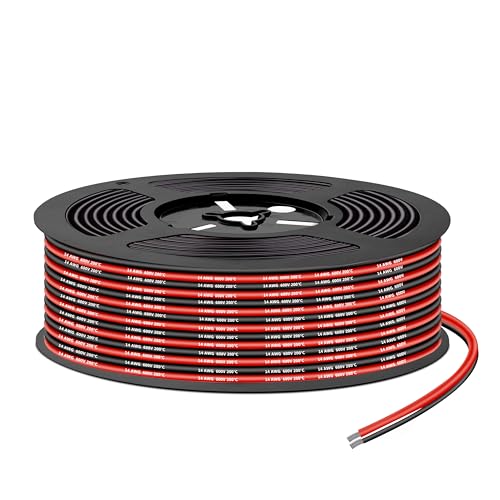 Silikonkabel,Silikon Elektronik Kabel-SCHDRA 2,07 mm² 14AWG Super flexibles Elektrokabe 10m (5m Schwarz & 5m Rot) geeignet für Fernsteuerungsmodelle, Lampen, Haushaltsgeräte und mehr von SCHDRA