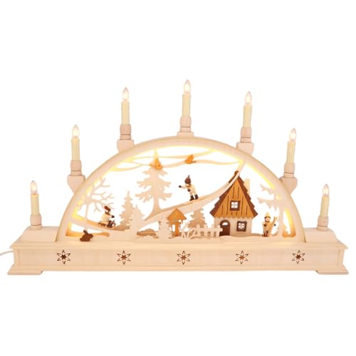 SCHENK HOLZKUNST Seidel LED Schwibbogen Wintersport elektrisch von SCHENK HOLZKUNST