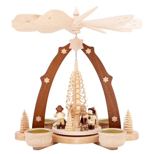 SCHENK HOLZKUNST Teelichtpyramide Waldleute von SCHENK HOLZKUNST