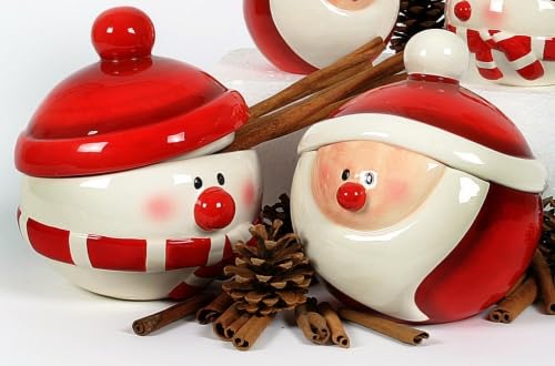 SCHEULEN GmbH Vorratsdose 2er Set Keramik Schneemann Weihnachten Rot Weiß 13 cm SCHEULEN GmbH Vorratsdose 2er Set Keramik Schneemann Weihnachten Rot Weiß 13 cm von SCHEULEN GmbH