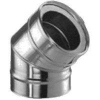 Schiedel - Schornstein Bogen 45 Grad Edelstahl dw dn 150 von SCHIEDEL