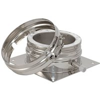 Schornstein Bodenmontage mit seitlichem Ablauf Set Edelstahl DW DN 180 von SCHIEDEL